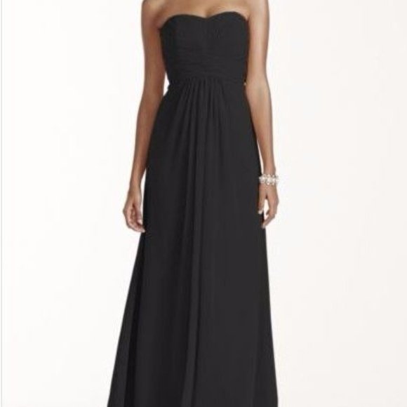 ⚡️SOLD⚡️Mori Lee Black Strapless Dress - Picture 1 of 6